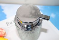 Refillable Glass Hand Foaming Soap Dispensers with Silver Pump for Bathroom Kitchen