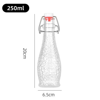 250ML Clear mini glass milk bottles Leak Proof Reusable Dishwasher Safe for Fresh Milk Storage