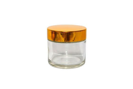 スクロールキャップ 60ML 透明ガラス 耐久性のある化粧品瓶